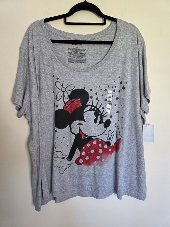 Disney Tops - Women’s Gray Minnie Mouse Graphic Tee - Disney